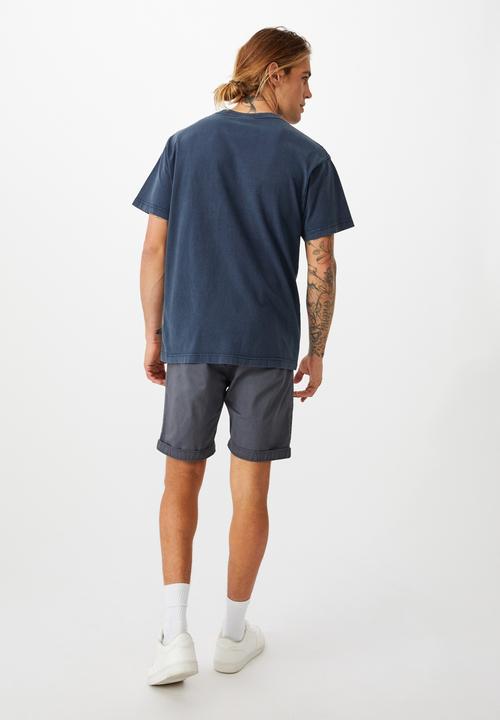 Cotton On - Washed chino short - pigment navy