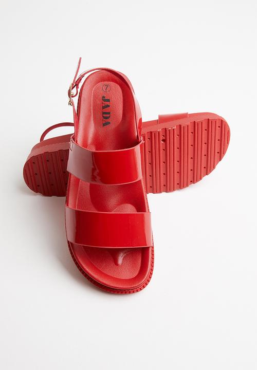 Jada - Patent sandal - red