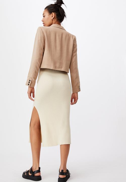 Cotton On - Stella knit midi skirt - coconut