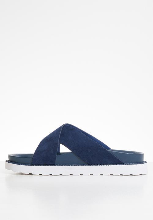 Jada - Cross strap slide - navy