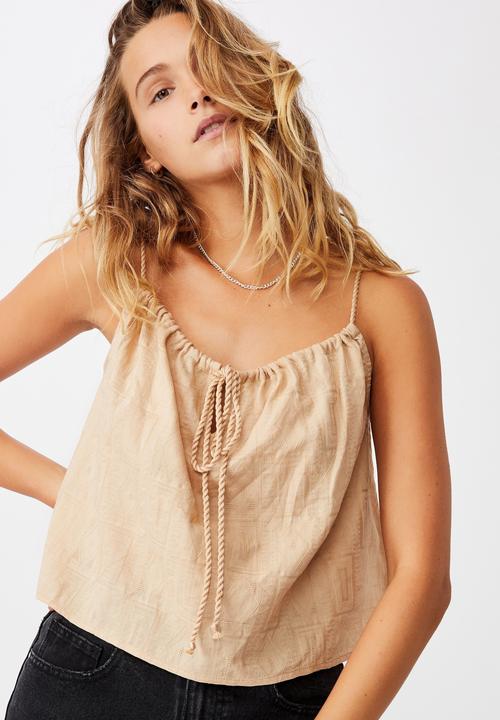 Cotton On - Summer vibes relaxed cami - warm stone