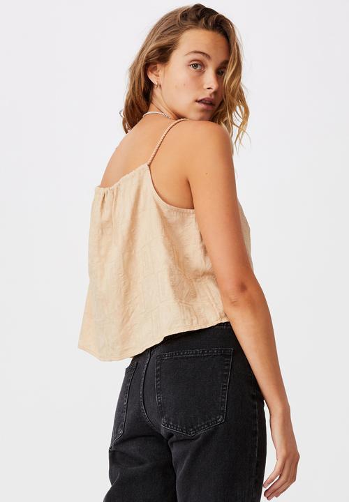 Cotton On - Summer vibes relaxed cami - warm stone