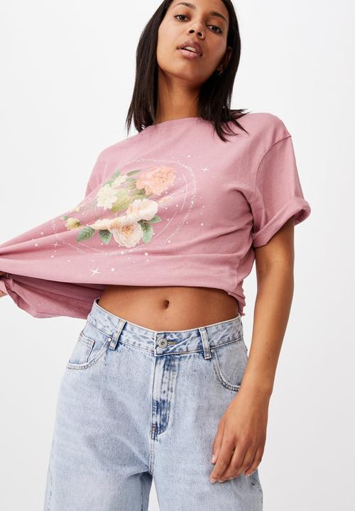 Cotton On - The dad graphic tee - floral space/blush