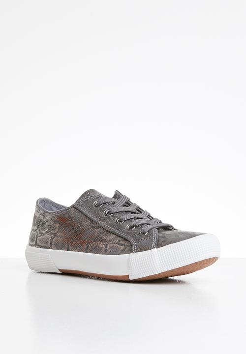 Tom Tom - Snake print sneaker - pewter