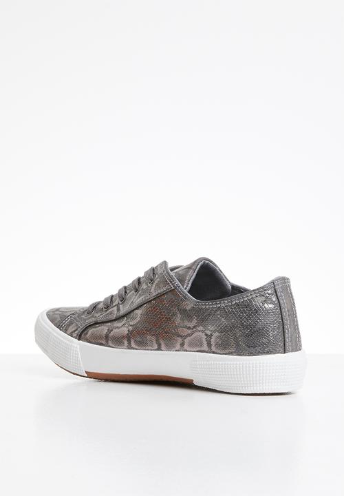 Tom Tom - Snake print sneaker - pewter