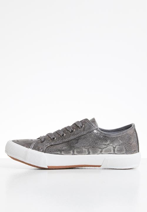 Tom Tom - Snake print sneaker - pewter