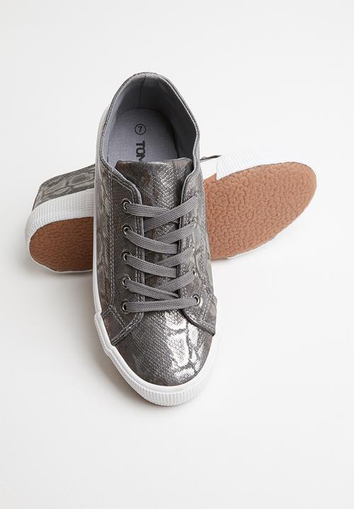 Tom Tom - Snake print sneaker - pewter