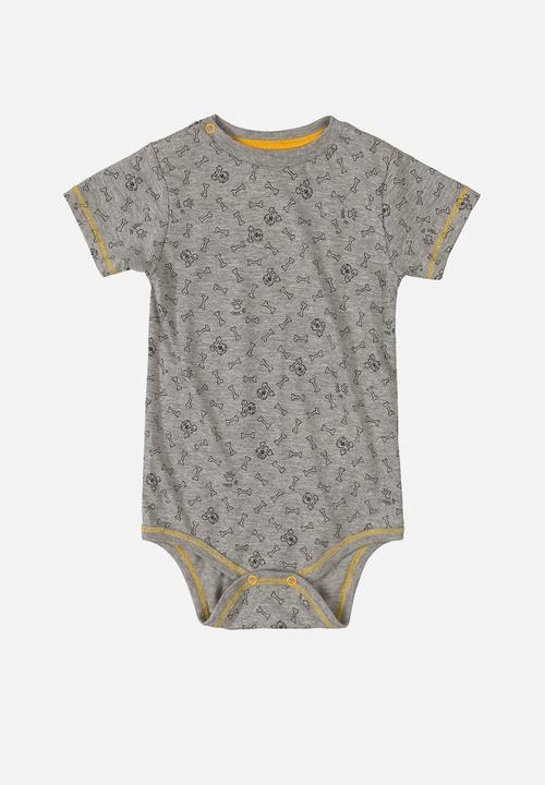 UP Baby - Baby boys bodysuit & sweat shorts set - grey