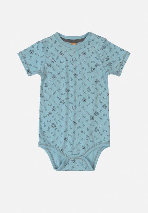 UP Baby - Baby boys bodysuit & sweat shorts set - blue