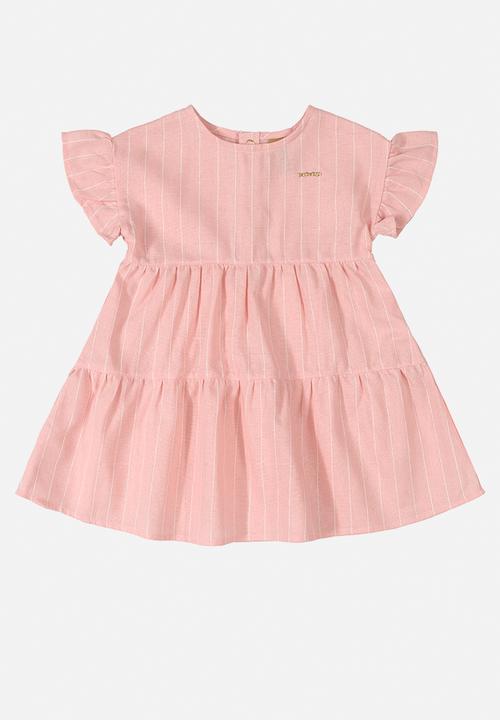 UP Baby - Dyed woven dress & headband set - pink