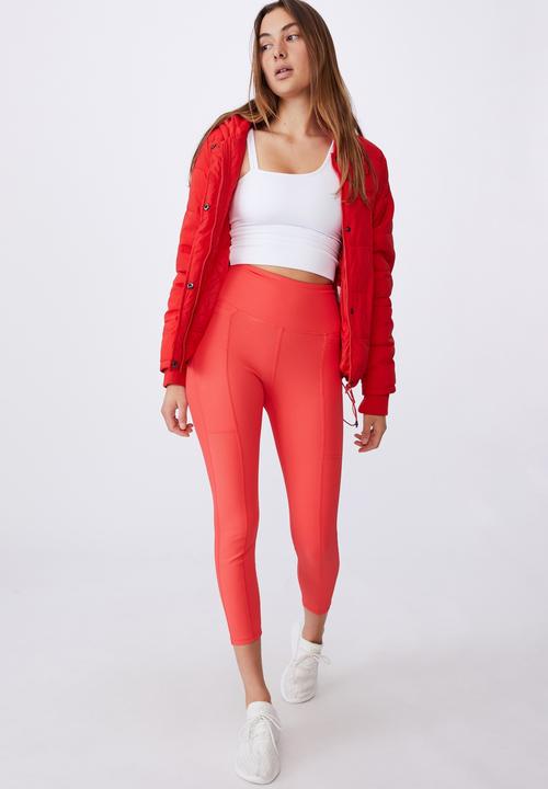 Cotton On - Rib pocket 7/8 tight - red