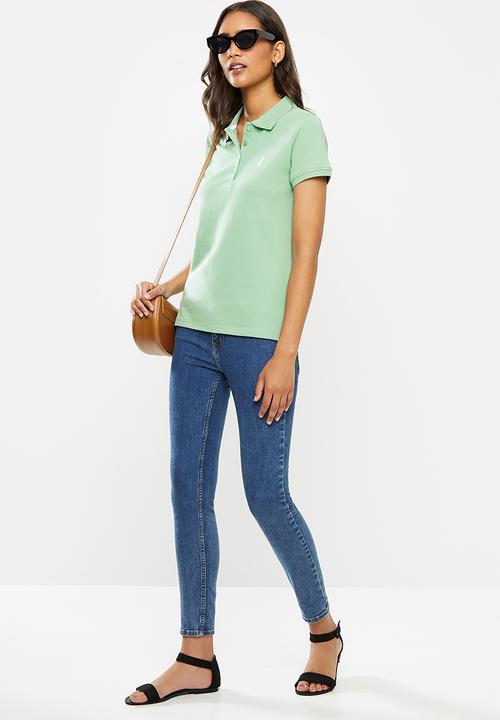 POLO - Margot short sleeve sml pony stretch golfer - green