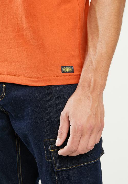 Superdry. - Denim goods co print tee - orange