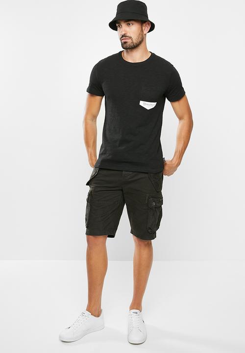 Superdry. - Surplus goods pkt tee - black slub