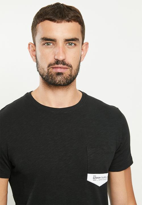 Superdry. - Surplus goods pkt tee - black slub