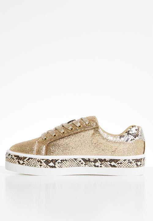 Tom Tom - Bebe glitter sneaker - gold