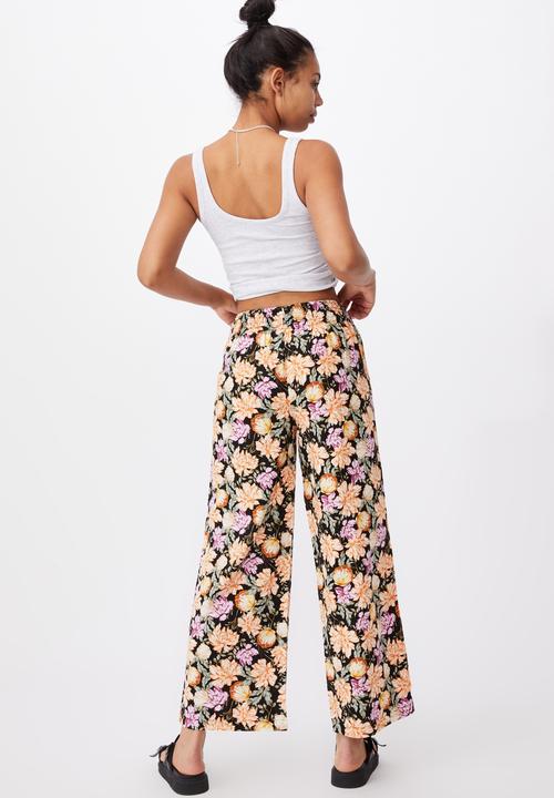 Cotton On - Wide leg paradise pant - kaia shell black