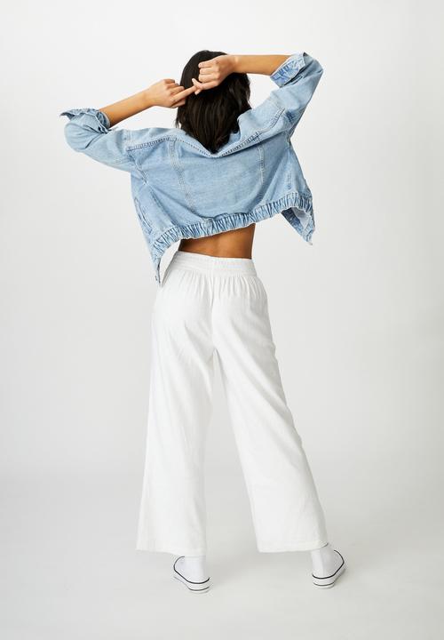 Cotton On - Wide leg paradise pant - white