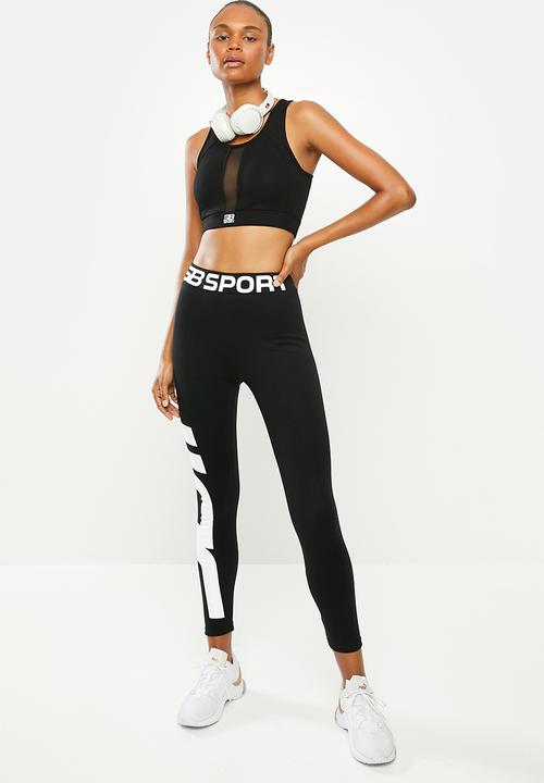 SISSY BOY - Racer back sport bra with mesh inset - black