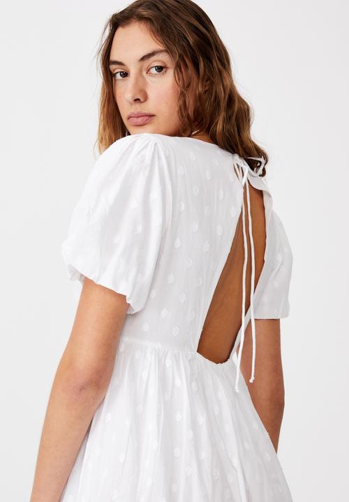 Cotton On - Woven faith babydoll medaxi - white
