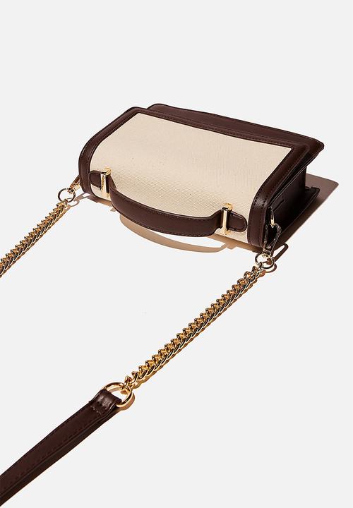 Rubi - Aria chain strap cross body bag - brown 