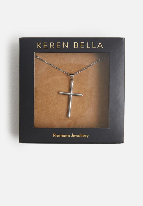 Keren Bella - Cross pendant necklace - silver