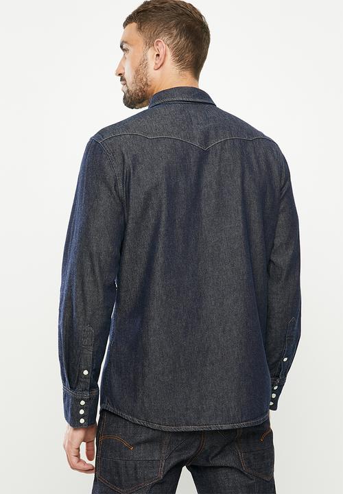 Wrangler - Denim regular fit  shirt - dark wash