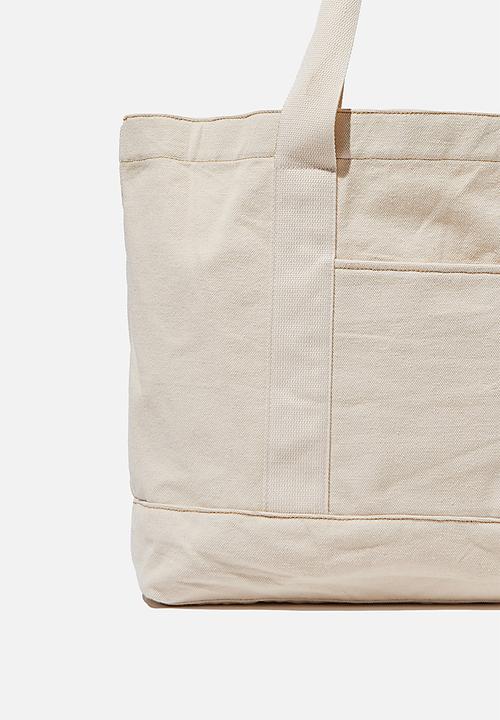 Rubi - Day tripper canvas tote - neutral 