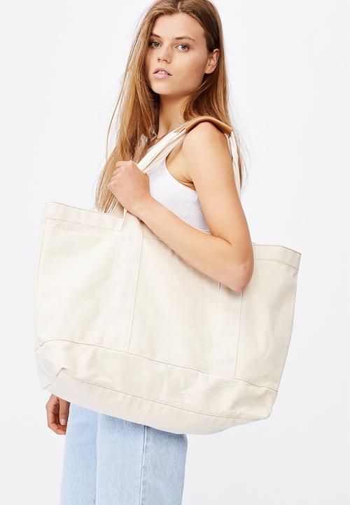 Rubi - Day tripper canvas tote - neutral 