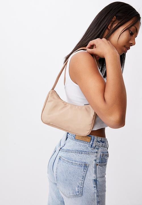Rubi - Nylon underarm bag - latte