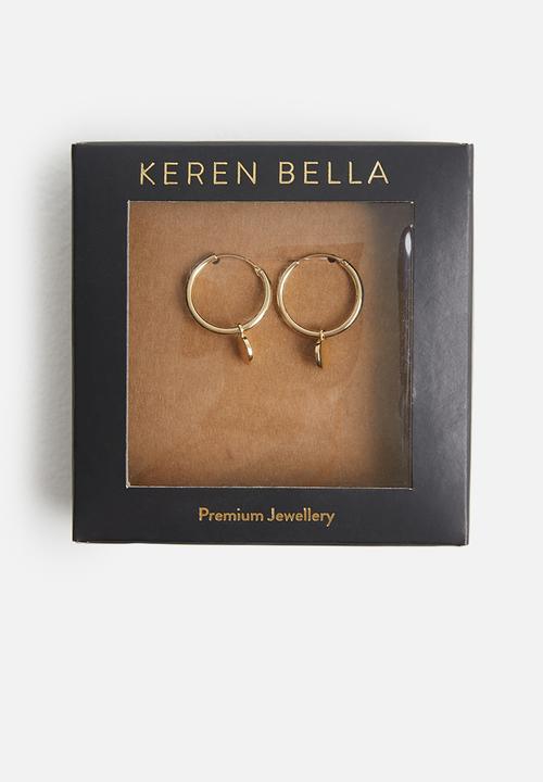 Keren Bella - Charmed hoop earrings - gold