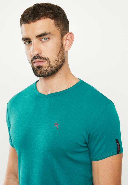 SOVIET - Bolt s20 short sleeve muscle fit T-shirt - light teal
