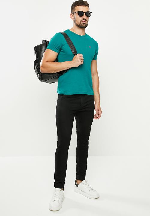 SOVIET - Bolt s20 short sleeve muscle fit T-shirt - light teal