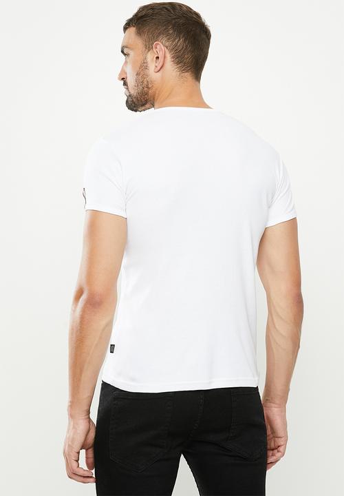 SOVIET - Bolt s20 short sleeve muscle fit T-shirt - white