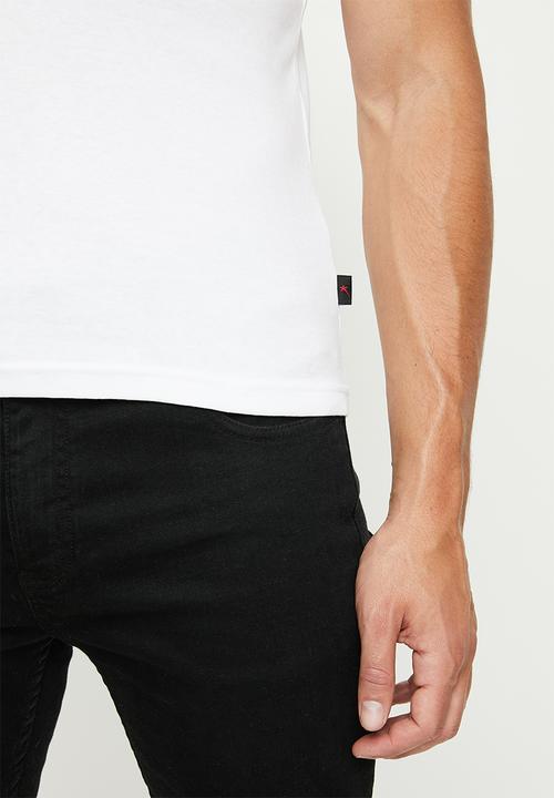 SOVIET - Bolt s20 short sleeve muscle fit T-shirt - white