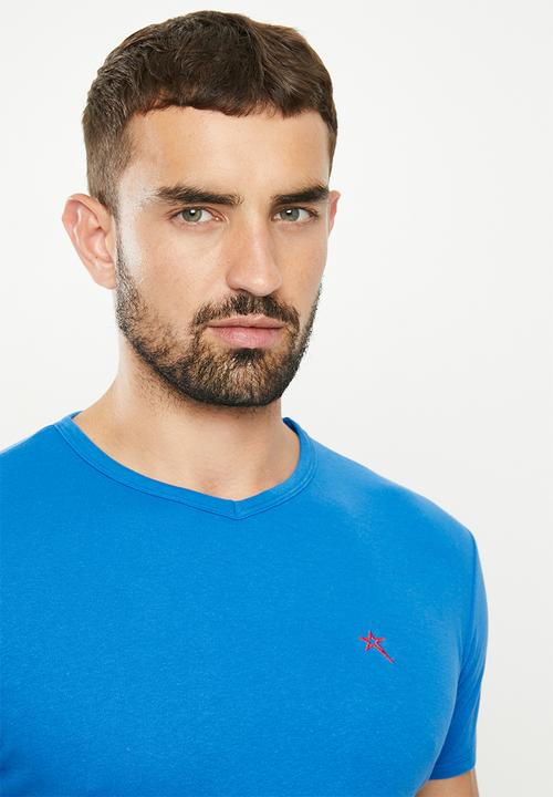 SOVIET - Bolt s20 short sleeve muscle fit T-shirt - mosaic blue