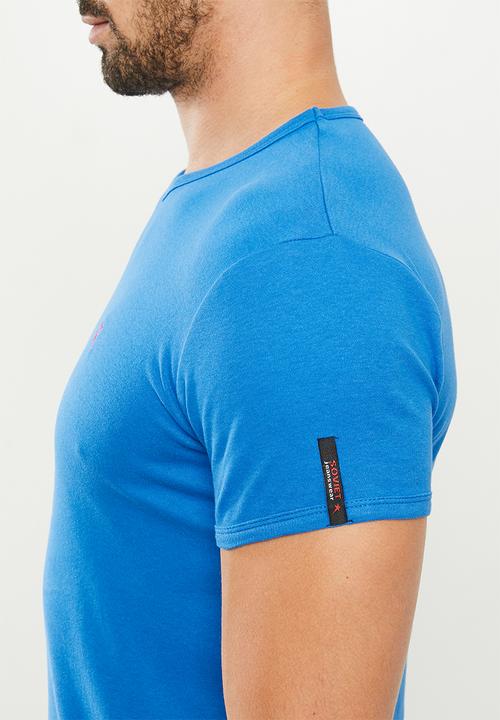 SOVIET - Bolt s20 short sleeve muscle fit T-shirt - mosaic blue