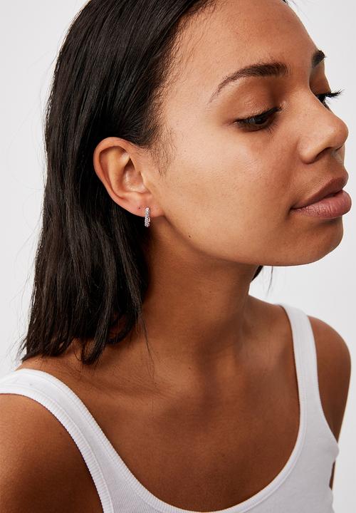 Rubi - Ear party luxe huggie hoops - lilac & gold 