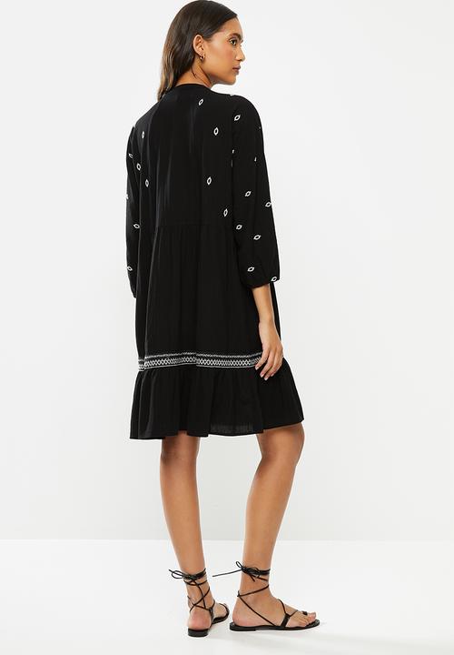 Vero Moda - Santorini boho 7/8 tunic - black