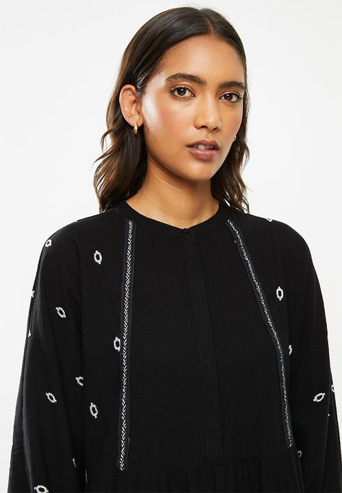 Vero Moda - Santorini boho 7/8 tunic - black