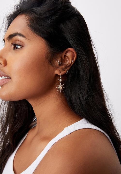 Rubi - Holiday statement earring - gold