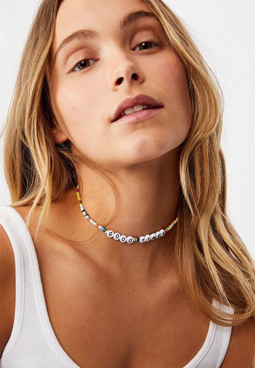 Rubi - Holiday beaded choker - multi