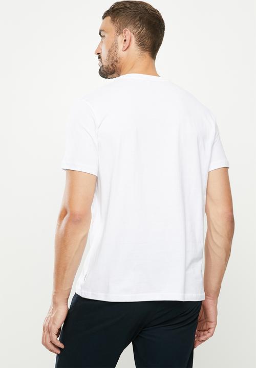 Ben Sherman - Layered chest print tee - white