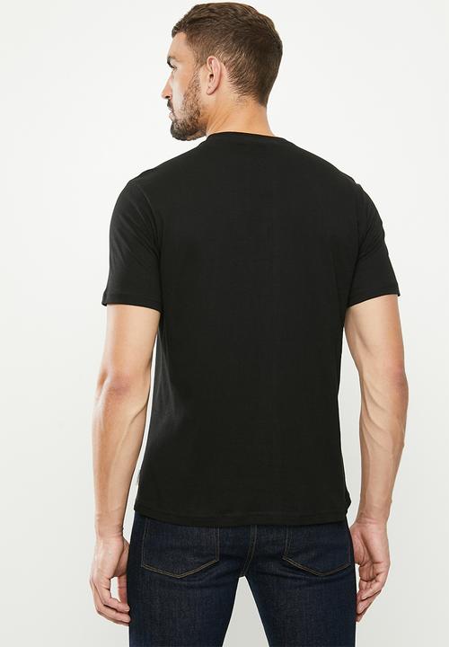 Ben Sherman - Layered chest print tee - black