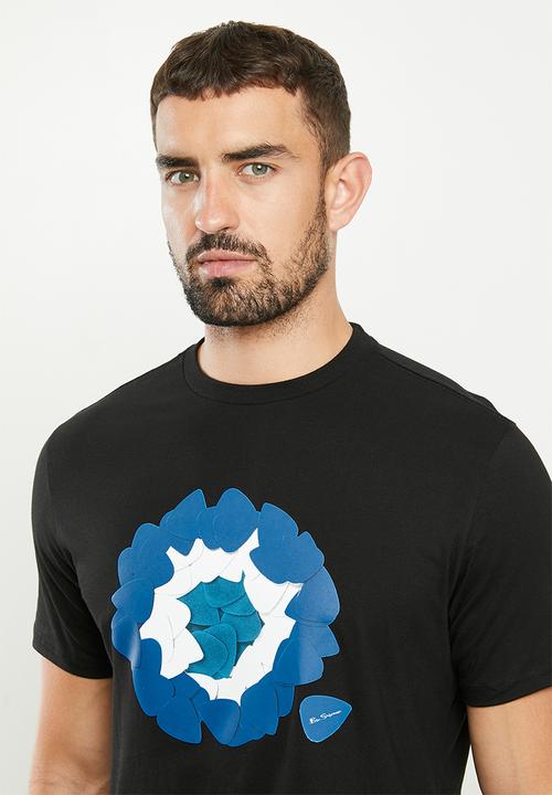 Ben Sherman - Layered chest print tee - black