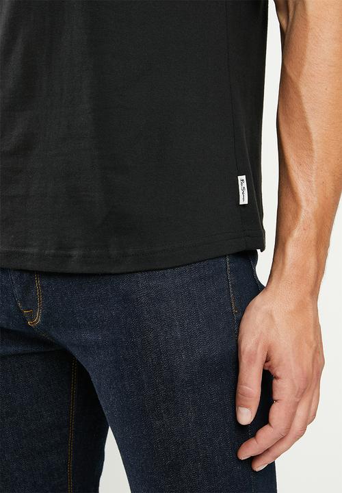 Ben Sherman - Layered chest print tee - black