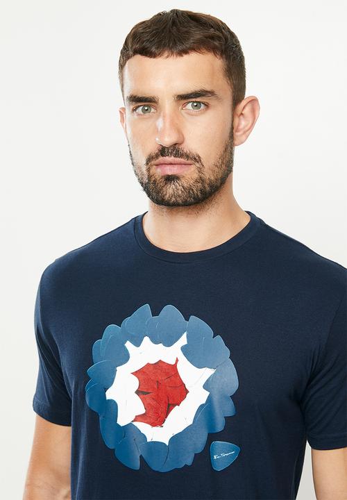 Ben Sherman - Layered chest print tee - navy