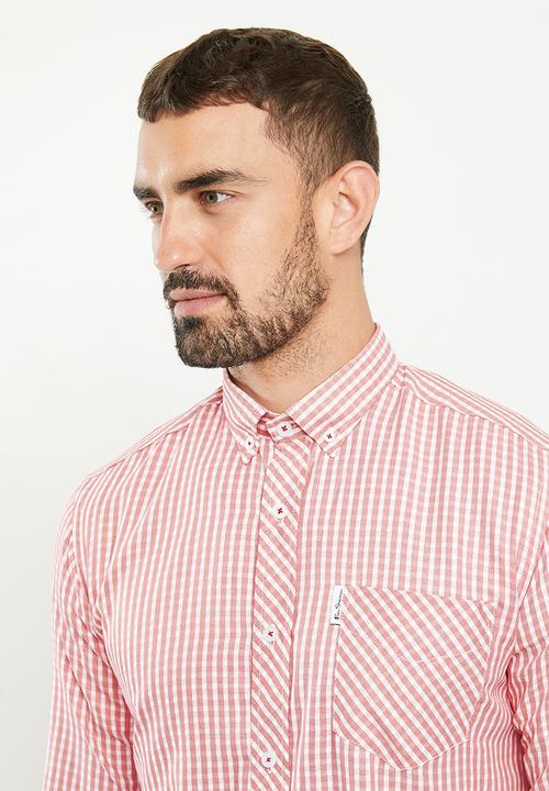 Ben Sherman - Mid check ls shirt - red