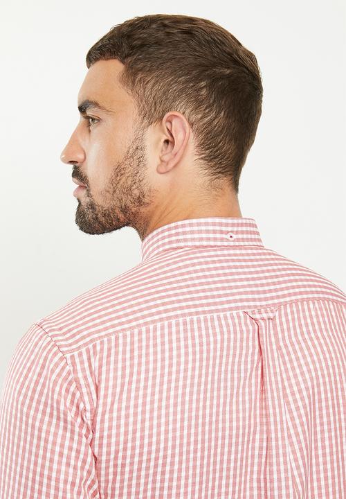 Ben Sherman - Mid check ls shirt - red