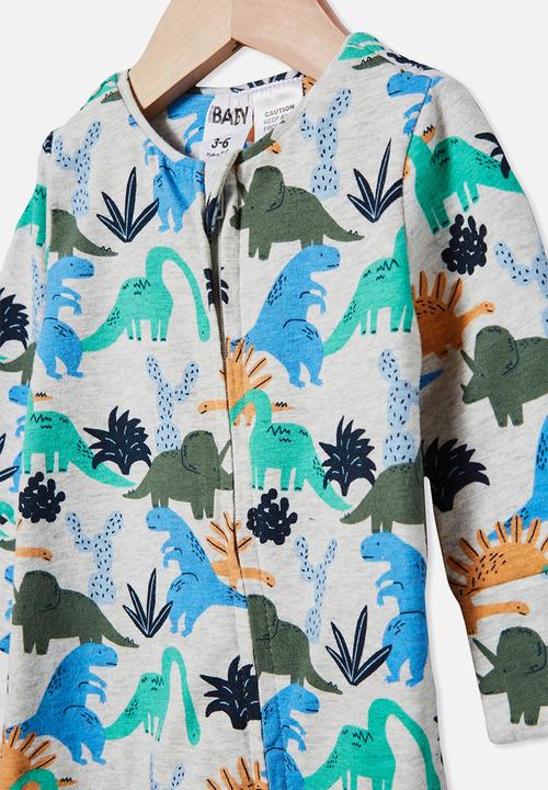 Cotton On - The long sleeve zip romper - cloud marle